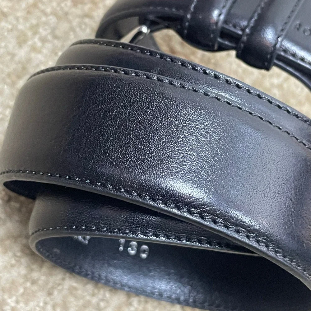 Roncato Vera Pelle‎ Italian Leather Belt Black Size 41